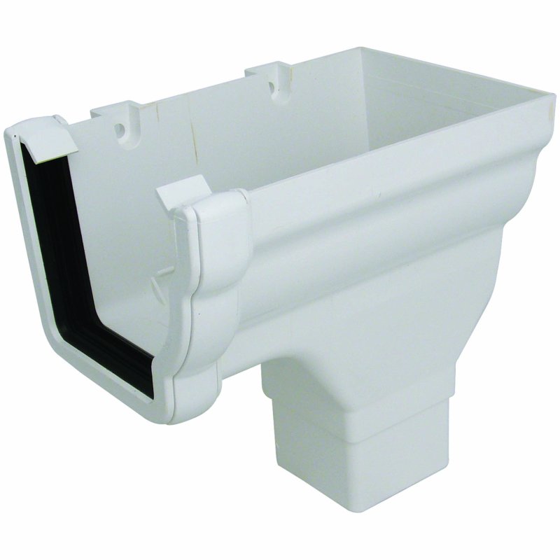 Floplast Stopends Ren1 For 110mm Niagara Ogee System Brown External