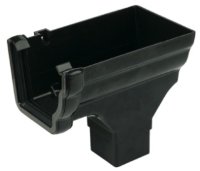 FLOPLAST Stop End outlet R/H RON3 110mm Niagara OGEE fits 68mm round and 65mm square downpipes