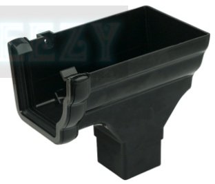 FLOPLAST Stop End outlet R/H RON3 110mm Niagara OGEE fits 68mm round and 65mm square downpipes