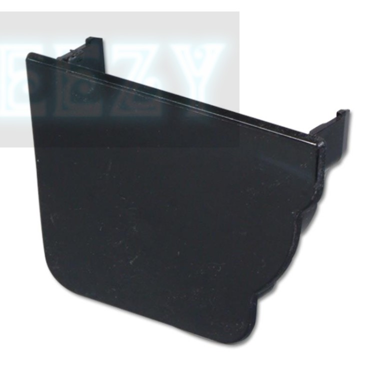 Flo Plast Ogee Gutter Stop End Internal Left Hand Black 110mm x 80mm Niagara System REN3.BL