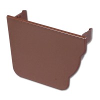 Flo Plast Ogee Gutter Stop End Internal Left Hand 110mm x 80mm Niagara Brown REN3.BR