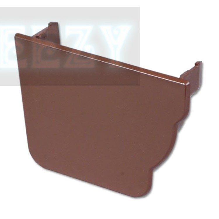 Flo Plast Ogee Gutter Stop End Internal Left Hand 110mm x 80mm Niagara Brown REN3.BR