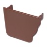 Flo Plast Ogee Gutter Stop End Internal Left Hand 110mm x 80mm Niagara Brown REN3.BR