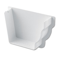 Flo Plast Ogee Gutter Stop End Internal Right Hand 110mm x 80mm Niagara System White REN4.W