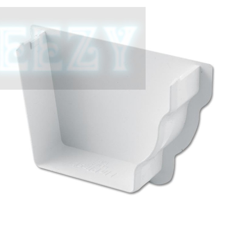 Flo Plast Ogee Gutter Stop End Internal Right Hand 110mm x 80mm Niagara System White REN4.W