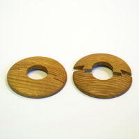 Pack of 2 x (WS5 Smoked Oak) Solid Oak Pipe covers