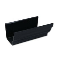 Flo Plast Ogee Gutter 110mm x 80mm Niagara System 4 Metre Black RGN4.BL