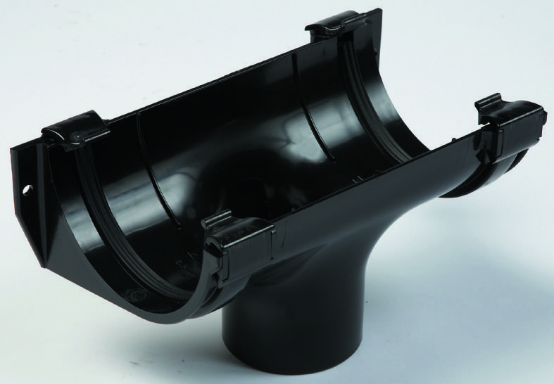 Terrain Crescent Running Outlet For 112mm Half Round Guttering System 2153 4 25 Black Brown Grey Or White