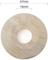 Pack of 2 x ( WS1 Untreated Oak) Solid Oak Pipe covers