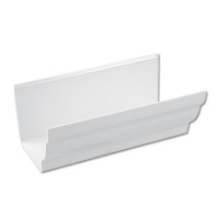 Flo Plast White Ogee Gutter 110mm x 80mm Niagara System 4m Length - RGN4.W