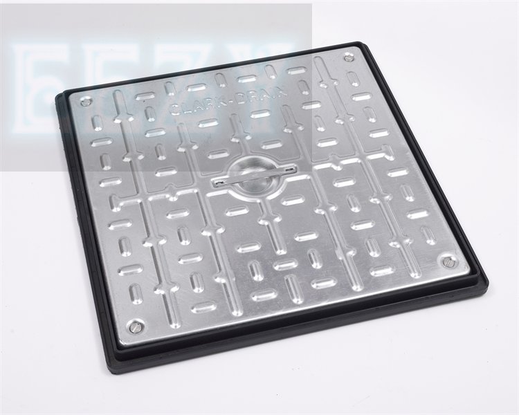 ClarkDrain PC5AG3 450 x 450 Pedestrian 2.5T GPW Galvanised Steel Double seal Solid Top Manhole Cover