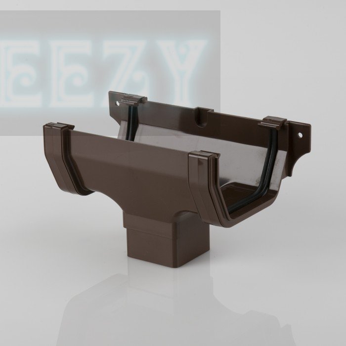 Brett Martin Running Outlet for 114mm Squarestyle Gutter BLACK, BROWN or WHITE