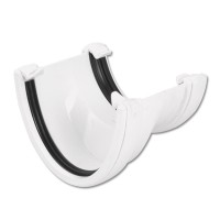 Flo Plast White High Capacity to Half Round Gutter Adaptor 112mm x 52mm RHR3.W Connector Fitting