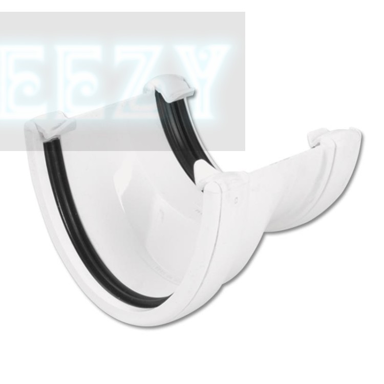 Flo Plast White High Capacity to Half Round Gutter Adaptor 112mm x 52mm RHR3.W Connector Fitting