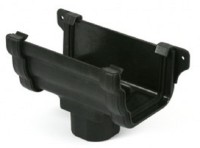 Brett Martin 106mm Cast Iron Effect OGEE Style Gutter Running Outlet BR085CI BLACK