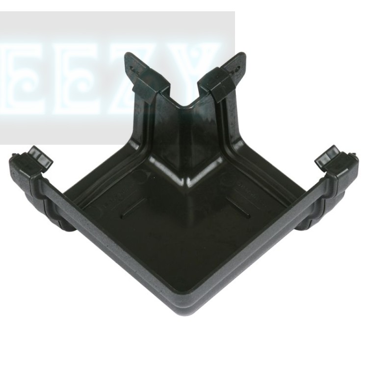 Brett Martin 106mm Cast Iron Effect OGEE Style Gutter 90 Degree Angle BR088ECI BLACK
