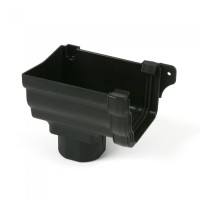Brett Martin 106mm Cast Iron Effect OGEE Style Gutter StopEnd Outlet Left BR0856LCI BLACK