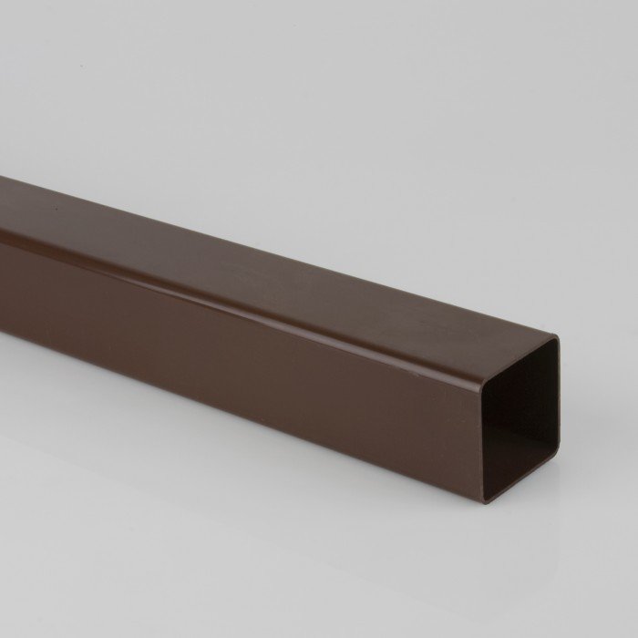 Brett Martin 4 Metre (2 x 2 Metre) x 65mm Square Downpipe BLACK, BROWN or WHITE