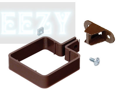 Marley RCE2+RCB300 65mm Square Downpipe Clip & Backplate (including nut & bolt)