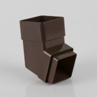 Brett Martin 112.5 (67.5) degree Top and Bottom Offset Bend for 65mm square downpipe system BLACK, BROWN or WHITE