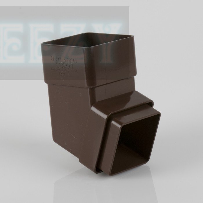 Brett Martin 112.5 (67.5) degree Top and Bottom Offset Bend for 65mm square downpipe system BLACK, BROWN or WHITE