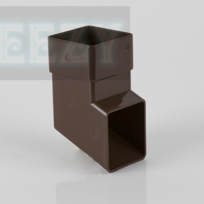 Brett Martin 112.5 (67.5) degree SHOE  for 65mm square downpipe system BLACK, BROWN or WHITE