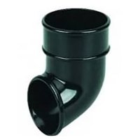 FLOPLAST BLACK 68mm Round Gutter DownPipe Shoe RB3