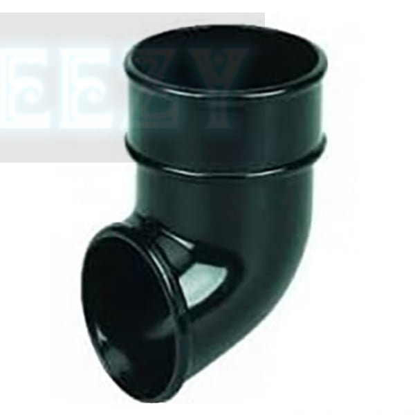 FLOPLAST BLACK 68mm Round Gutter DownPipe Shoe RB3