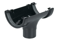 FLOPLAST RO1 112mm Half Round Gutter Running Outlet