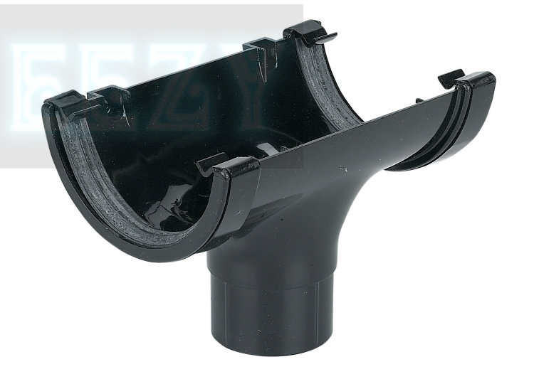 FLOPLAST RO1 112mm Half Round Gutter Running Outlet