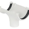 FLOPLAST RO1 112mm Half Round Gutter Running Outlet