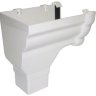 FLOPLAST Stop End outlet L/H RON2 110mm Niagara OGEE fits 68mm round and 65mm square downpipes