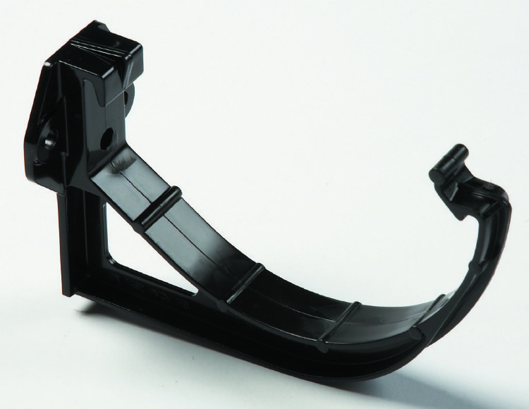 Pack of 3 x Terrain Crescent 2152.4 Fascia Brackets 112mm half round guttering system BLACK, BROWN, GREY or WHITE