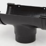Polypipe RL605b 150mm half round Running Outlet Black