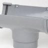 Polypipe RL605b 150mm half round Running Outlet Black