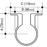 Pack of 2 x OSMA 0T034 68MM PIPE BRACKET