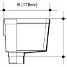 OSMA 4T830 HOPPER HEAD 61MM SQUARE OUTLET