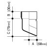 OSMA 4T832 61MM SQUARE PIPE SHOE & BRACKET