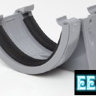 Polypipe RR102 Union Bracket for 112mm half round guttering system 
