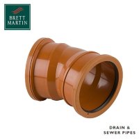 Brett Martin B4051 Underground Soil 110mm 22.5 Degree Double Socket Bend