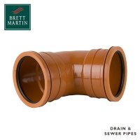Brett Martin B4071 Underground Soil 110mm 67.5 Degree Double Socket Bend