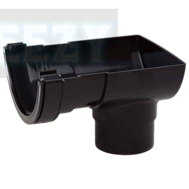 Polypipe RR106 Short Stop-end Outlet  for 112mm half round guttering system 