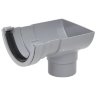Polypipe RR106 Short Stop-end Outlet  for 112mm half round guttering system 