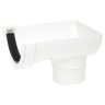 Polypipe RR106 Short Stop-end Outlet  for 112mm half round guttering system 