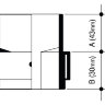 OSMA 4T837 OUTLET ADAPTOR 61MM SQUARE TO 68MM ROUND (discontinued)