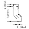 OSMA  4T858 61MM SQUARE PIPE WALL OFFSET WITH ACCESS