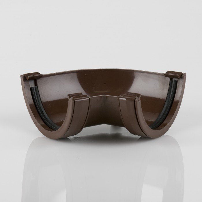 Brett Martin 120 (60) degree Angle for 112mm Roundstyle half-round Gutter system BLACK, BROWN or WHITE