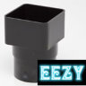 Polypipe RS231 Square to Round Adaptor for 65mm Downpipe